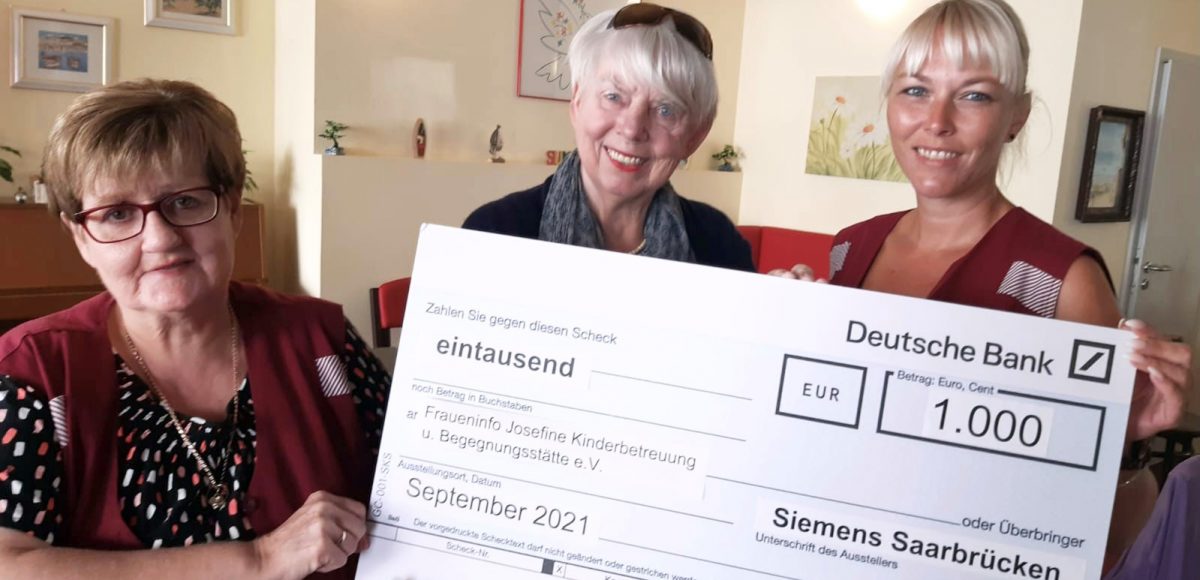 Siemens spendet 1000 Euro für eine Luftfilteranlage